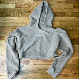 Alphalete King Crop Hoodie - Linen - Medium
